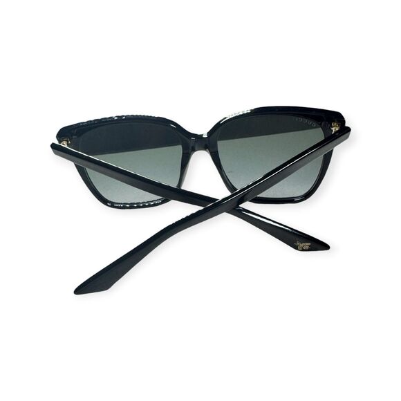 Gucci GG0022S Butterfly Black Sunglasses Oversized Gray Lenses w/ Case main image 6